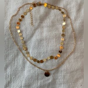 2-tier gold necklace